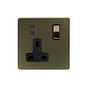 Soho Lighting Bronze 1 Gang USB C+C Socket (13A Socket + 2 USB C 3.1A Ports) 