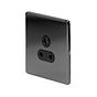 The Connaught Collection Black Nickel 5 Amp Unswitched Socket Blk Ins Screwless