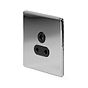 The Finsbury Collection Polished Chrome 5 Amp Unswitched Socket Blk Ins Screwless