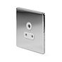 The Finsbury Collection Polished Chrome 5 Amp Unswitched Socket Wht Ins Screwless