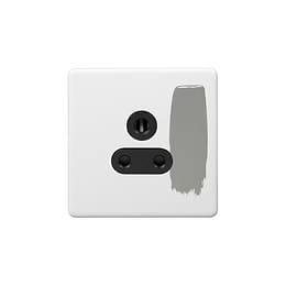 Soho Lighting Primed Paintable 5 Amp Socket with Black Insert