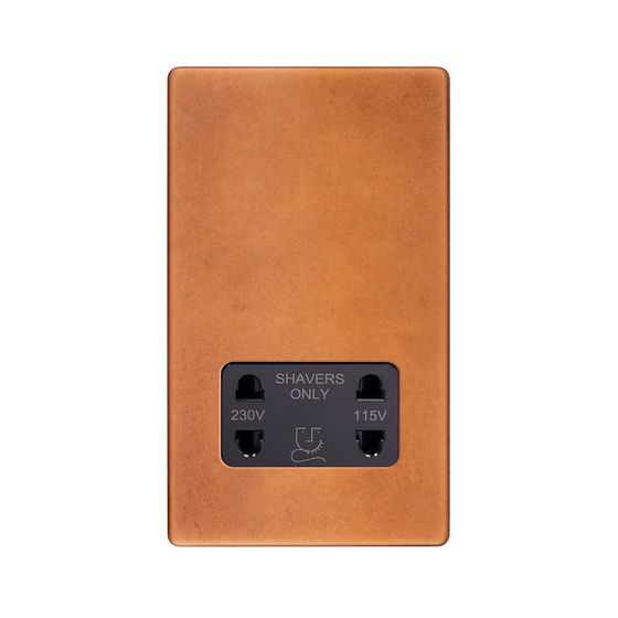 The Chiswick Collection Antique Copper 1 Gang Shaver Socket