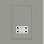 Soho Lighting Primed Paintable Shaver Socket Dual Voltage 115/230v with White Insert