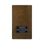 The Westminster Collection Vintage Brass 1 Gang Shaver Socket