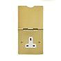 The Savoy Collection Brushed Brass 13A 1 Gang Floor Socket Wht Ins 