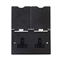 The Camden Collection Matt Black 13A 2Gang Floor Socket Blk Ins