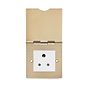 The Savoy Collection Brushed Brass 5 Amp Euromod Floor Socket 1 Gang White Inserts
