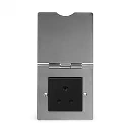 Brushed Chrome 5Amp Floor Socket