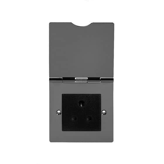 5a Floor Socket Black Nickel