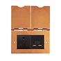 The Chiswick Collection Antique Copper Double Floor Outlet 13A Socket & USB Charger