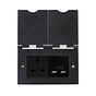 The Camden Collection Matt Black Screwless Double Floor Outlet 13A Socket & USB Charger