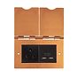 The Chiswick Collection Antique Copper Double Floor Outlet 5Amp Socket & USB Charger
