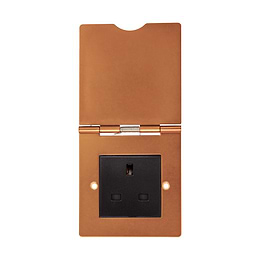 The Chiswick Collection Antique Copper 13A 1 Gang Euromod Floor Socket
