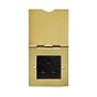 The Savoy Collection Brushed Brass 13A Euromod Floor Outlet Socket 1 Gang Blk Ins