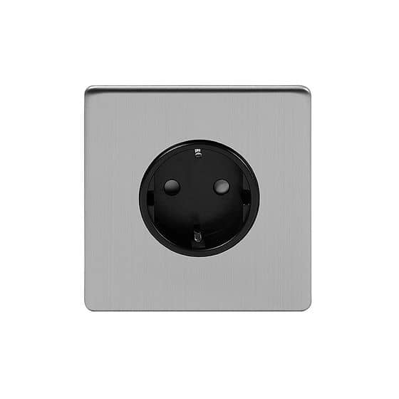 chrome 16 amp euro socket