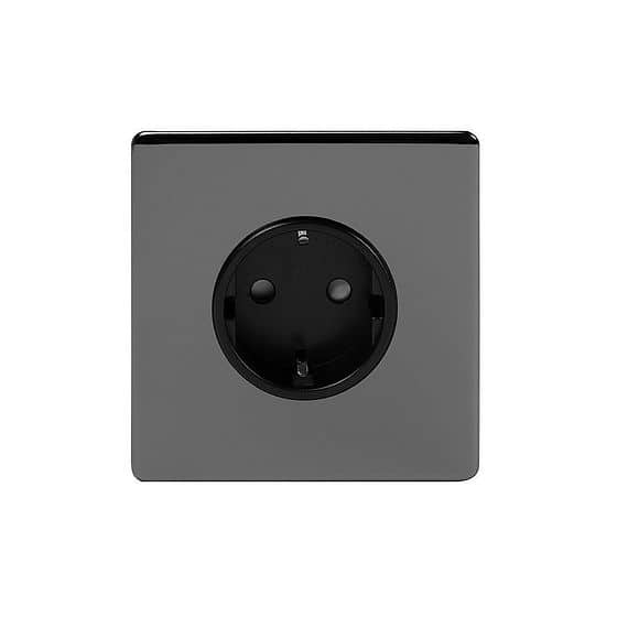 Dark Black Nickel Euro Socket