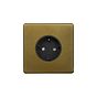 The Belgravia Collection Old Brass 16A 1 Gang Euro Schuko Socket
