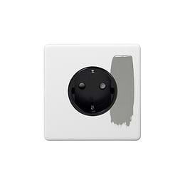 Paintable Schuko Socket