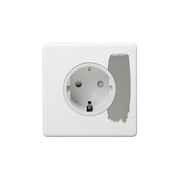 Paintable Schuko Socket