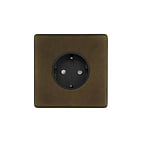 The Westminster Collection Vintage Brass 16A 1 Gang Euro Schuko Socket