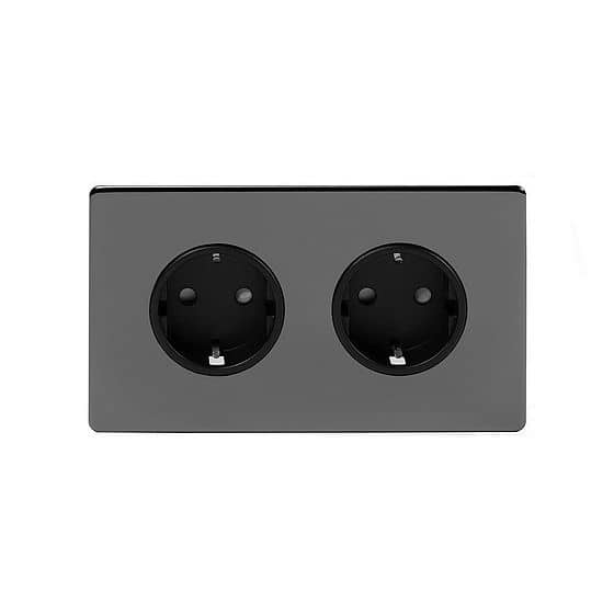 Dark Black Nickel Euro Socket