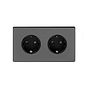 Dark Black Nickel Euro Socket