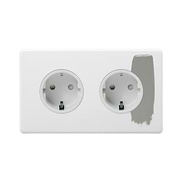 Paintable Schuko Socket