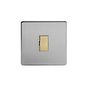 Soho Lighting Brushed Chrome & Brushed Brass 13A Unswitched Fused Spur (FCU) White Inserts Screwless