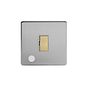 Soho Lighting Brushed Chrome & Brushed Brass 13A Unswitched Flex Outlet White Inserts Screwless