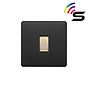 Matt Black and Brass Smart Light Switch
