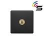 Matt Black and Brass Smart Light Switch
