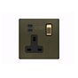 Bronze and Brass 1 Gang USB C Socket
