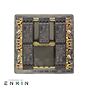 The Charterhouse Collection 5 Gang 2 -Way Intelligent Dimmer 150W LED (300w Halogen/Incandescent)  Antique Brass