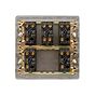 The Belgravia Collection Old Brass 5 Gang Toggle Light Switch 20A 2 Way