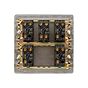 The Connaught Collection Black Nickel 5 Gang Toggle Light Switch 20A 2 Way Screwless
