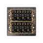 The Savoy Collection Brushed Brass 8 Gang Toggle Light Switch 20A 2 Way Screwless