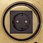 Soho Lighting Chelsea Solid Brass 1 Gang IP66 Outdoor 16A European Schuko Socket