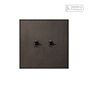Heritage Bronze 2 Gang 2 Way Dimming Toggle Switch with Bronze Toggle - The Palaces Collection