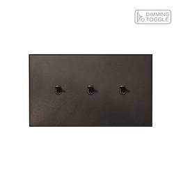 Heritage Bronze 3 Gang 2 Way Dimming Toggle Switch with Bronze Toggle - The Palaces Collection