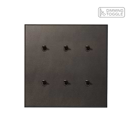 Heritage Bronze 6 Gang 2 Way Dimming Toggle Switch with Bronze Toggle - The Palaces Collection