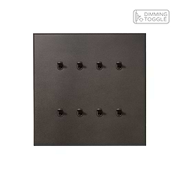 Heritage Bronze 8 Gang 2 Way Dimming Toggle Switch with Bronze Toggle - The Palaces Collection