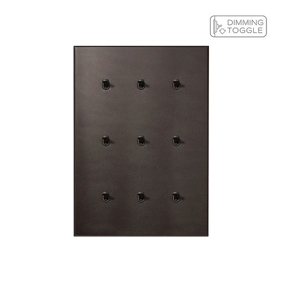 Heritage Bronze 9 Gang 2 Way Dimming Toggle Switch with Bronze Toggle - The Palaces Collection
