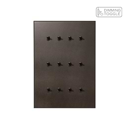 Heritage Bronze 12 Gang 2 Way Dimming Toggle Switch with Bronze Toggle - The Palaces Collection
