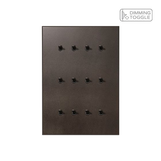 Heritage Bronze 12 Gang 2 Way Dimming Toggle Switch with Bronze Toggle - The Palaces Collection
