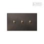 Heritage Bronze 3 Gang 2 Way Dimming Toggle Switch - The Palaces Collection