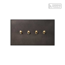 Heritage Bronze 4 Gang 2 Way Dimming Toggle Switch - The Palaces Collection