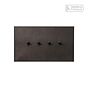 Heritage Bronze 4 Gang 2 Way Dimming Toggle Switch with Bronze Toggle - The Palaces Collection
