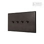 Heritage Bronze 4 Gang 2 Way Dimming Toggle Switch with Bronze Toggle - The Palaces Collection