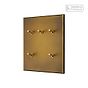 Aged Brass 5 Gang 2 Way Dimming Toggle Switch - The Palaces Collection