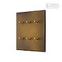Aged Brass 6 Gang 2 Way Dimming Toggle Switch - The Palaces Collection